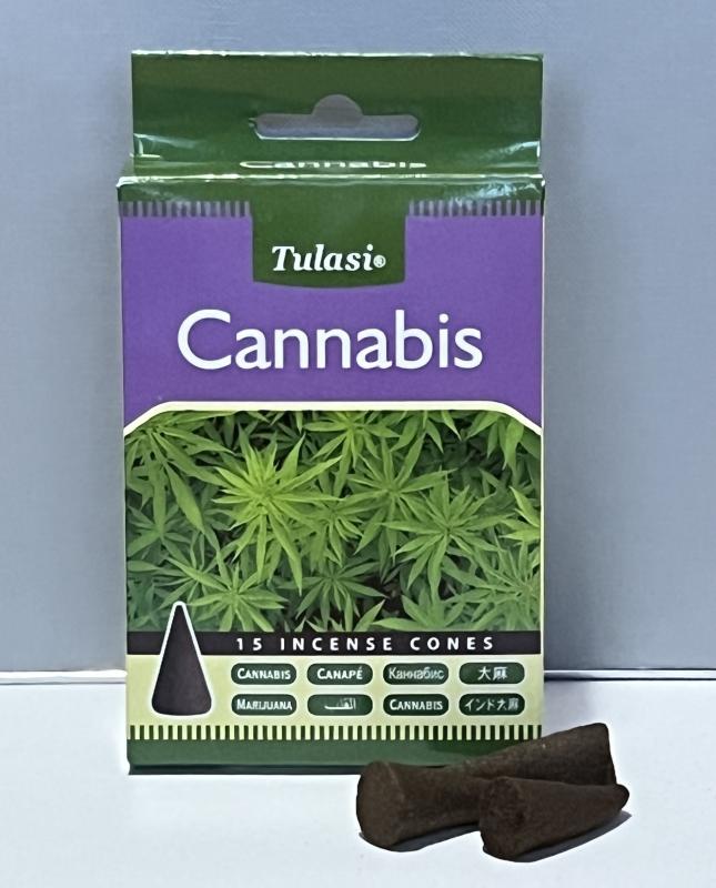 Vonné kužele "Tečúci dym" 15ks, vôňa Cannabis