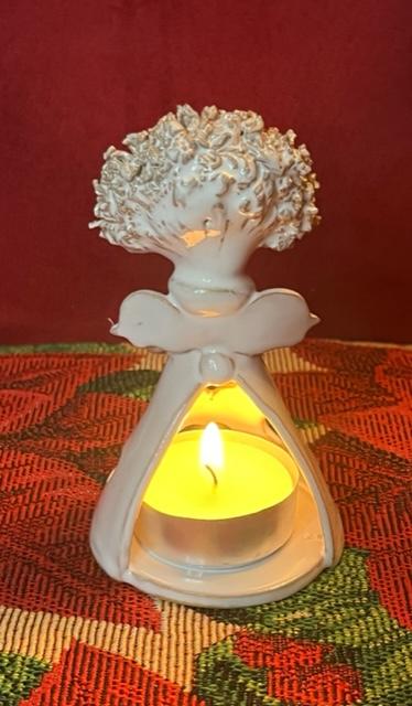 Anjel Svietnik Vianočný VI. keramika, 11cm