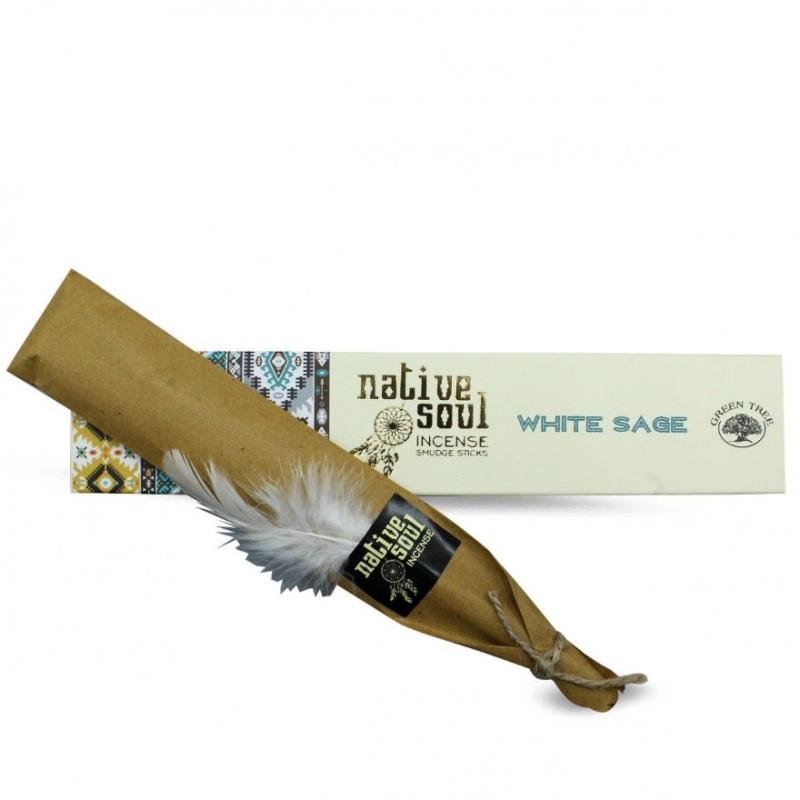 Luxusné očistné tyčinky - Green Tree Native Soul Incense "White Sage" (šalvia)