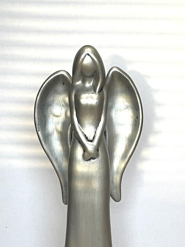 Anjel moderný strieborný / zlatý, 35cm
